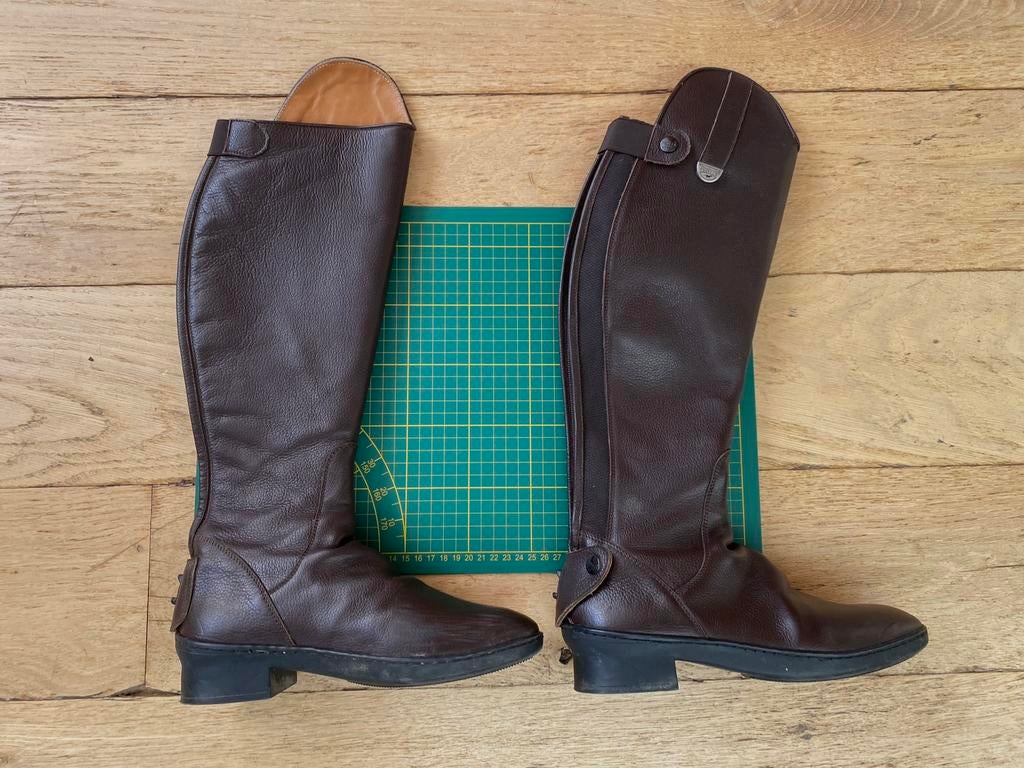 Donkerbruine lederen rijlaarzen Pioneer maat 38, Dieren en Toebehoren, Paardrijkleding, Ophalen of Verzenden, Zo goed als nieuw