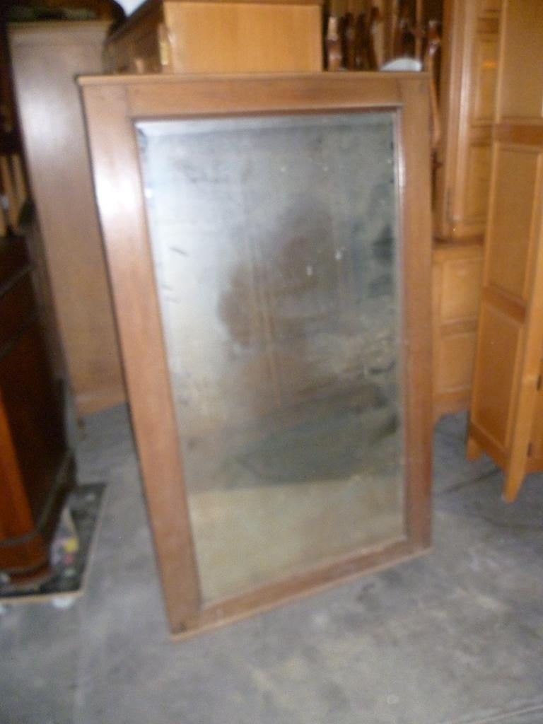 OUDE GROOTE EIKEN SPIEGEL, Antiek en Kunst, Ophalen of Verzenden