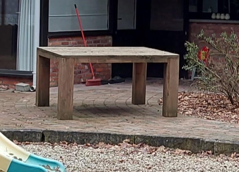 Tafel steigerhout, Tuin en Terras, Ophalen of Verzenden, Zo goed als nieuw