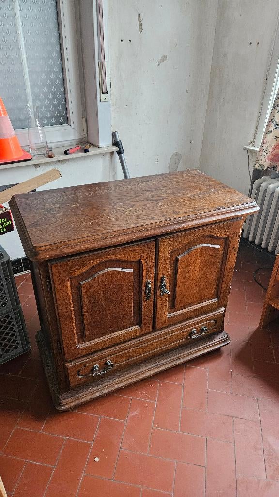 Meuble bar en bois massif, Ancien, 25 à 50 cm, Avec tablette(s), Moins de 100 cm