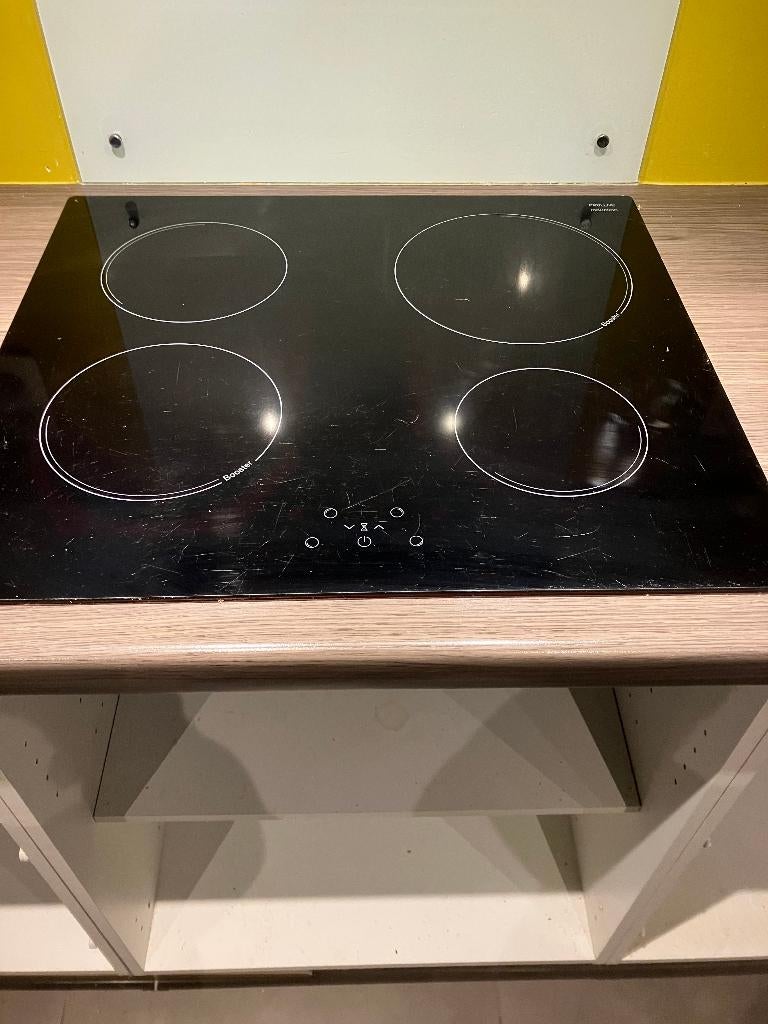 Inductie kookplaat 4 vuren, Ophalen, Gebruikt, Zwart, 50 tot 100 cm