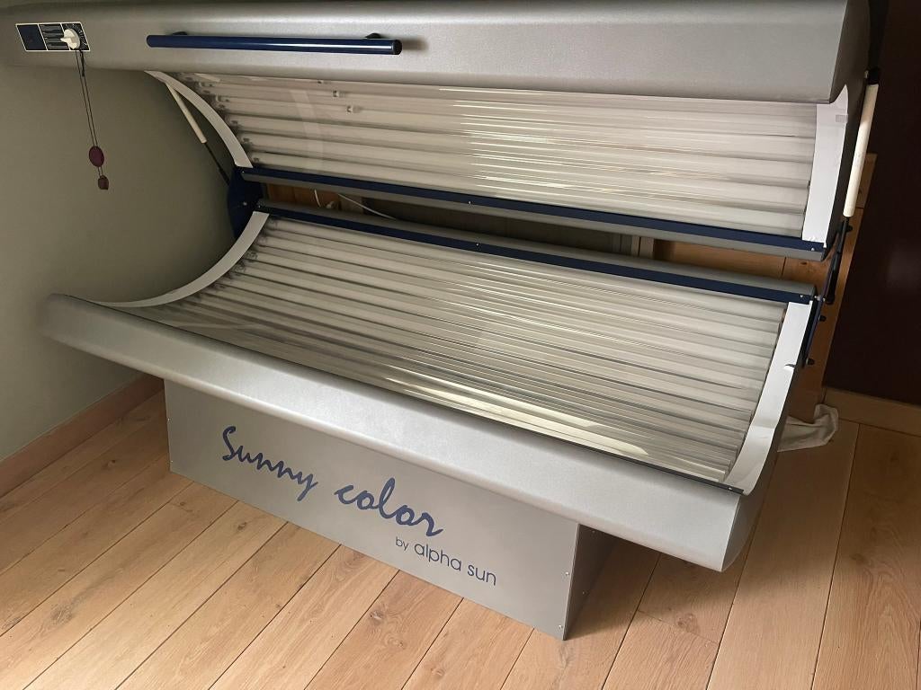 zonnebank, Electroménager, Solarium, Banc solaire & Bronzage facial, Enlèvement, Comme neuf, Banc solaire double, 15 lampes ou plus