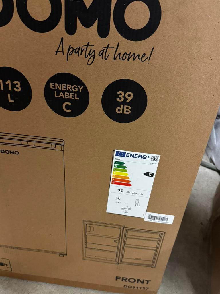 Domo DO91127, Neuf, Avec compartiment congélateur, 85 à 120 cm, Enlèvement