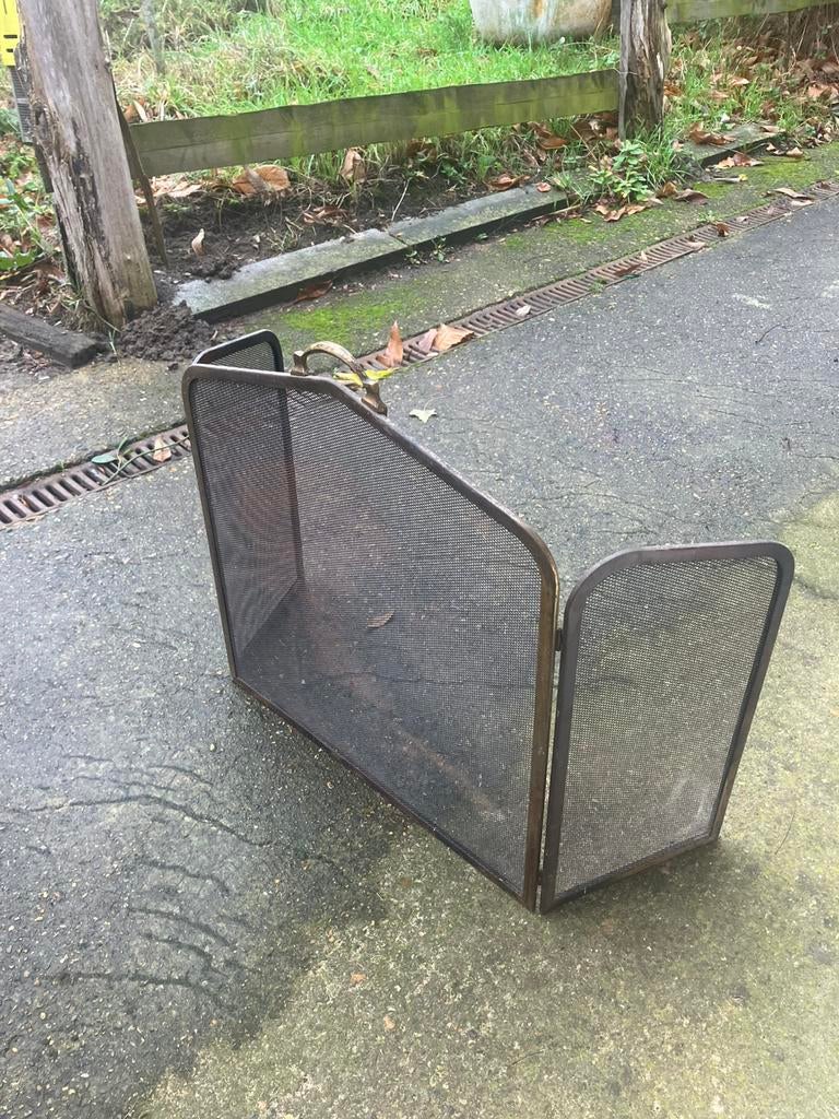 Haardscherm zie omschrijving, Ophalen, Gebruikt, Houthaard