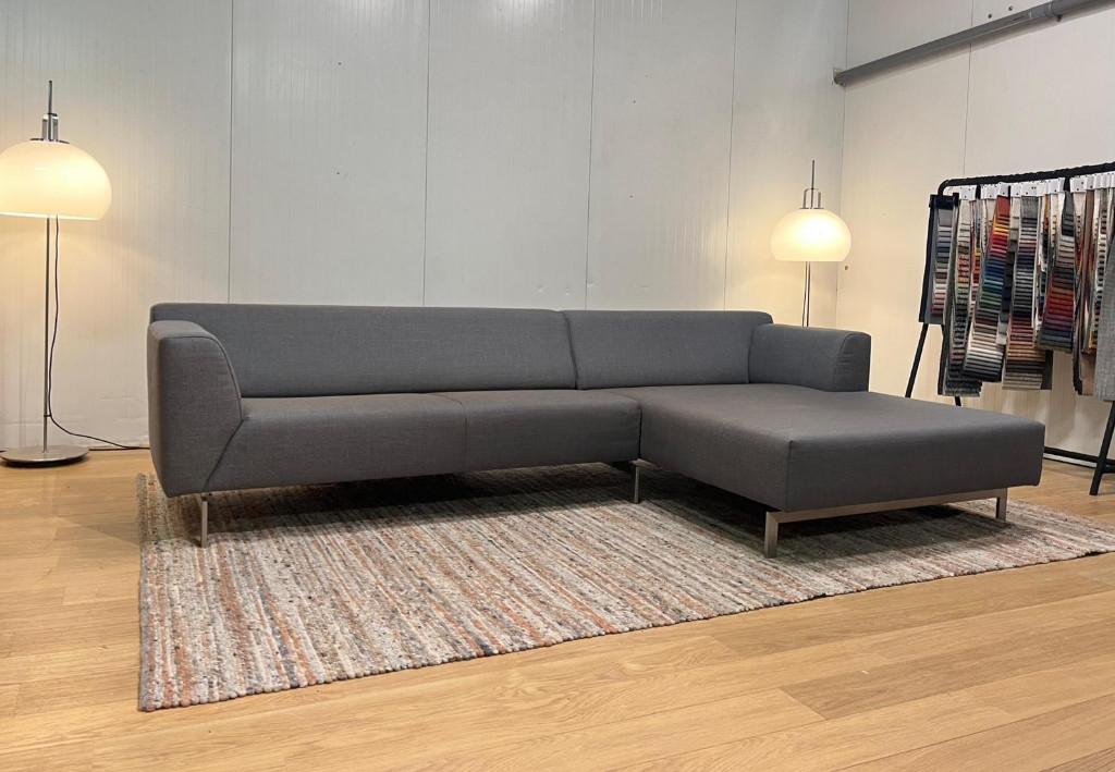 Rolf Benz Linea canapé d’angle gris brun – PN: 8.000€, 150 cm ou plus, Quatre personnes ou plus, Comme neuf, Bankstel Bank Zetels Sofa Hoekbank Design bank