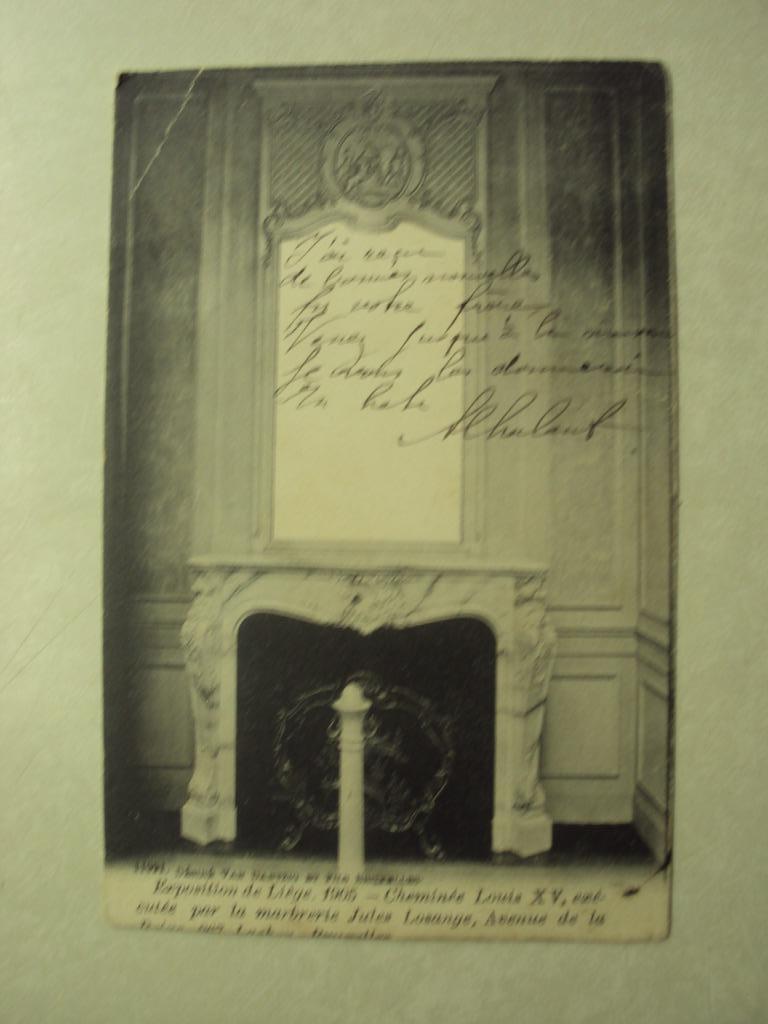 60066 - EXP.  DE LIEGE 1905 - CHEMINEE LOUIS XV - 2 FOTO'S, Envoi