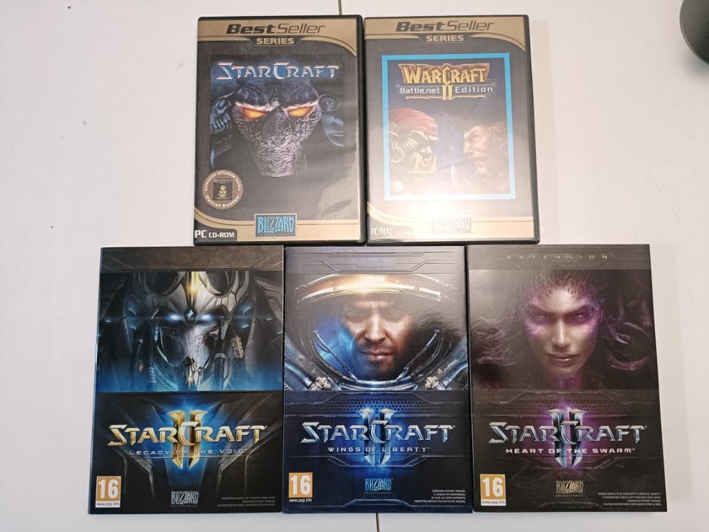 StarCraft 1 et 2 et Warcraft 2 jeux PC, Enlèvement ou Envoi, Aventure et Action, À partir de 16 ans, 3 joueurs ou plus