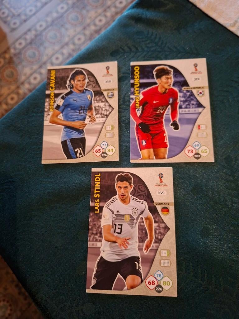 3 Voetbalkaarten / Panini / FIFA World Cup 2018, Collections, Enlèvement ou Envoi, Comme neuf, Cartes de joueur