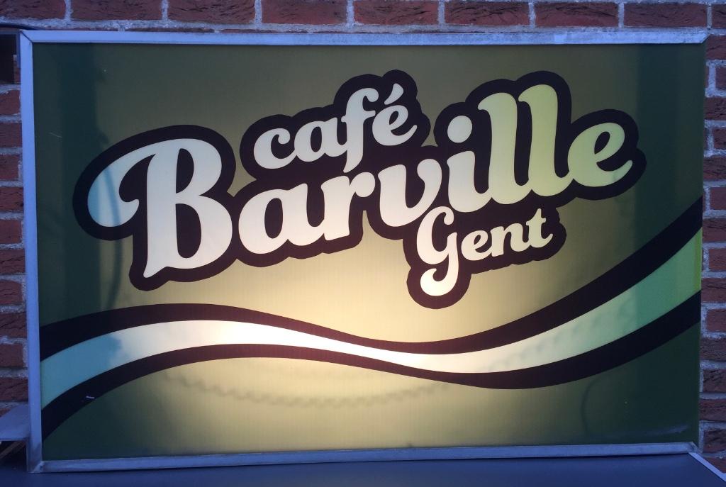 Boîte à lumière Café Barville, Klein Turkije,  Gent, Enlèvement, Utilisé, Table lumineuse ou lampe (néon)