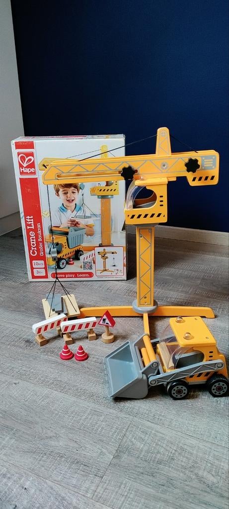 hape bouwkraan, Kinderen en Baby's, Ophalen, Gebruikt