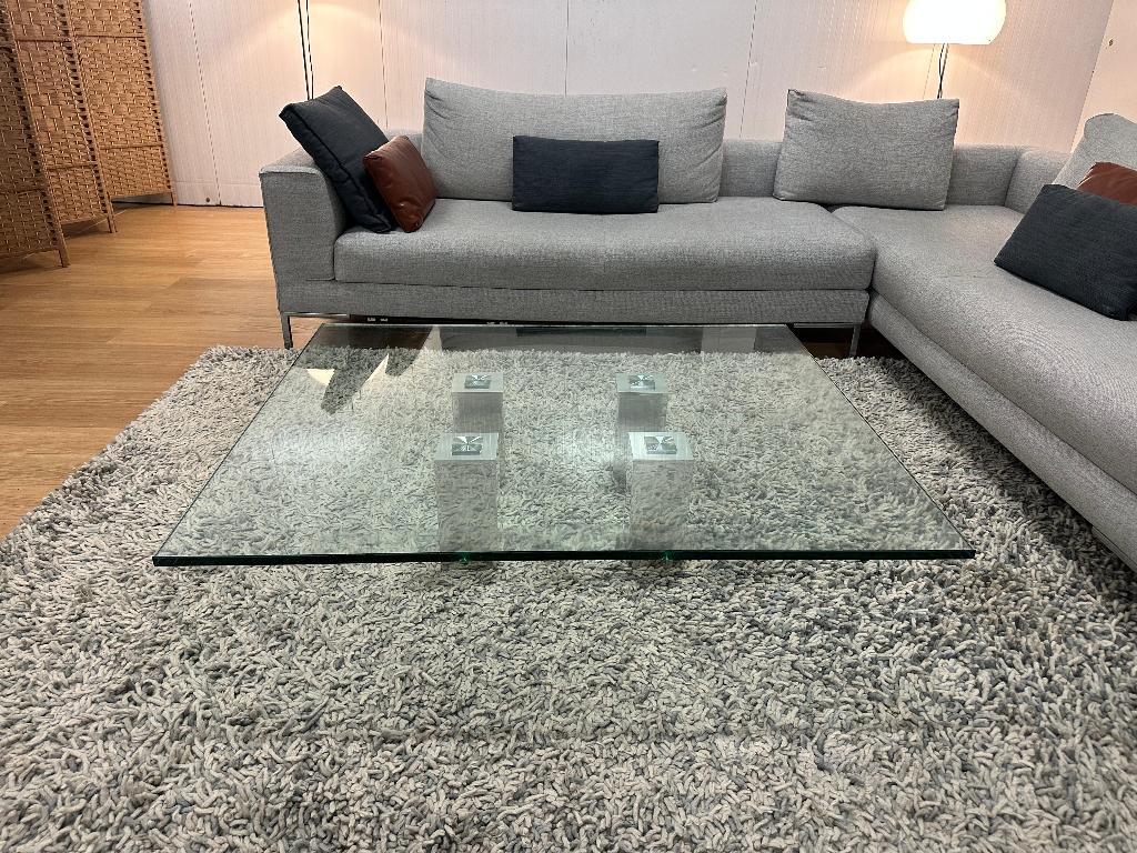 Van Beek Abel table basse verre – 130×110 cm, Maison & Meubles, 100 à 150 cm, Salontafel Design Tafel, Moins de 50 cm, Enlèvement ou Envoi