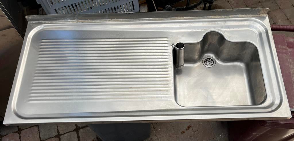 Inox opbouwwasbak Francke:zie foto  uit de goeden ouden tijd, Huis en Inrichting, Keuken | Keukenelementen, Gebruikt, Nic.debruyne@gmail.com