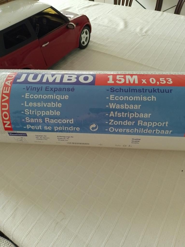 Jumbo behangpapier, Ophalen, Wit