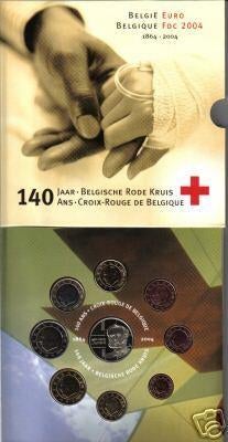 België: EUROset 2004 (8 munten) -Rode kruis, Verzenden, Setje