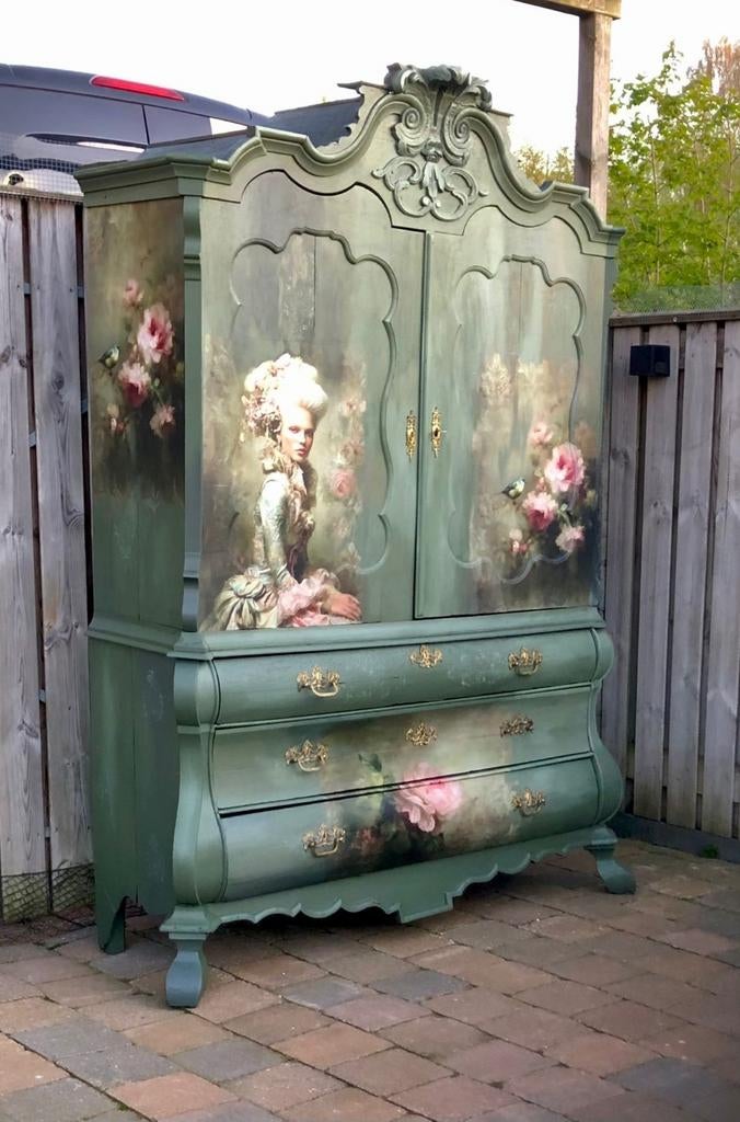 Prachtige Gerestylde Victoriaanse Kabinetkast, Huis en Inrichting, Kasten | Buffetkasten, Ophalen