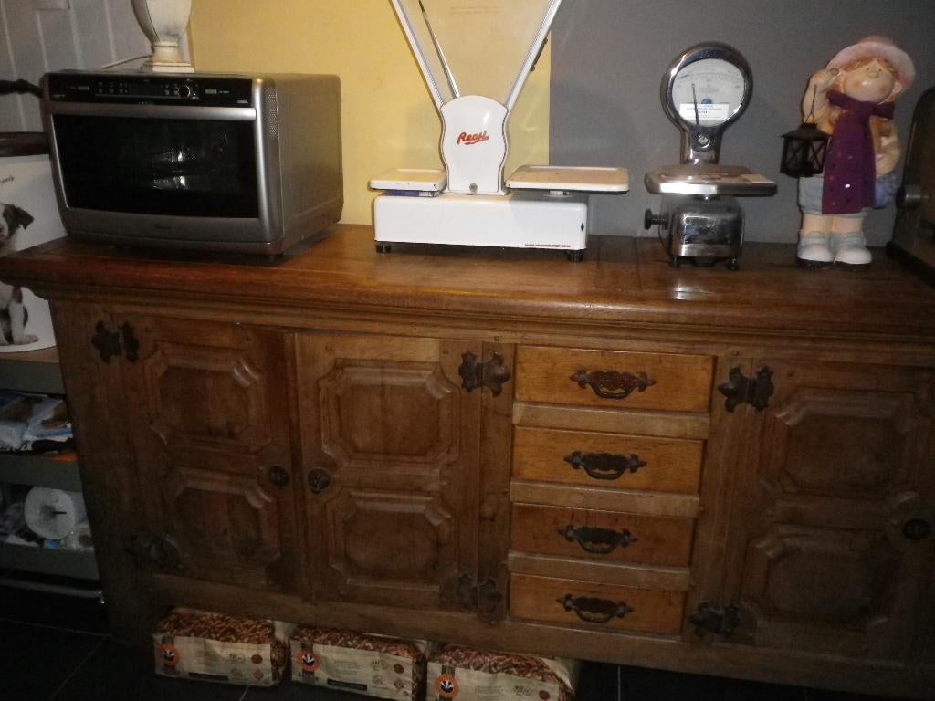 Grand Buffet en Chène Massif, Avec tiroir(s), 200 cm ou plus, Ancien Rustique, Enlèvement