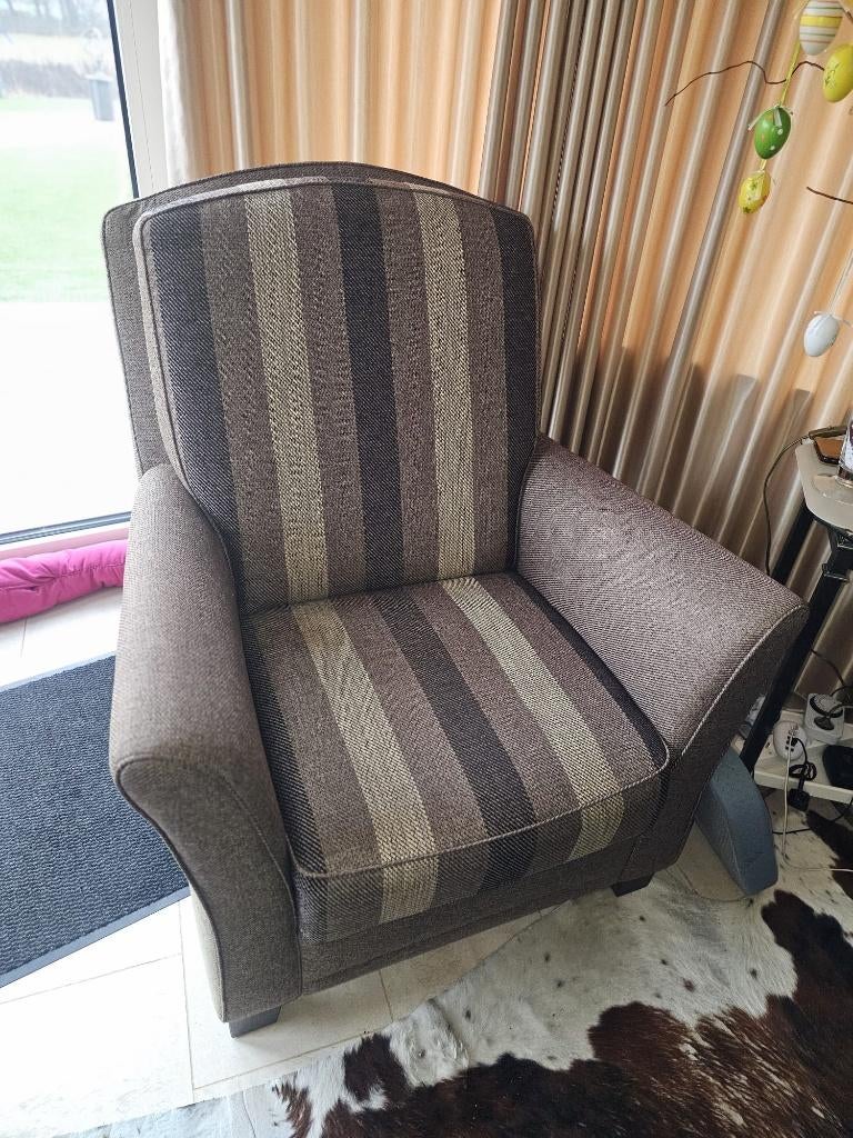 Stoffe salon 3 kleurig 1 zit, 2 zit , 3 zit , mooie staat!!, Ophalen, Overige maten, Nieuw, Rechte bank