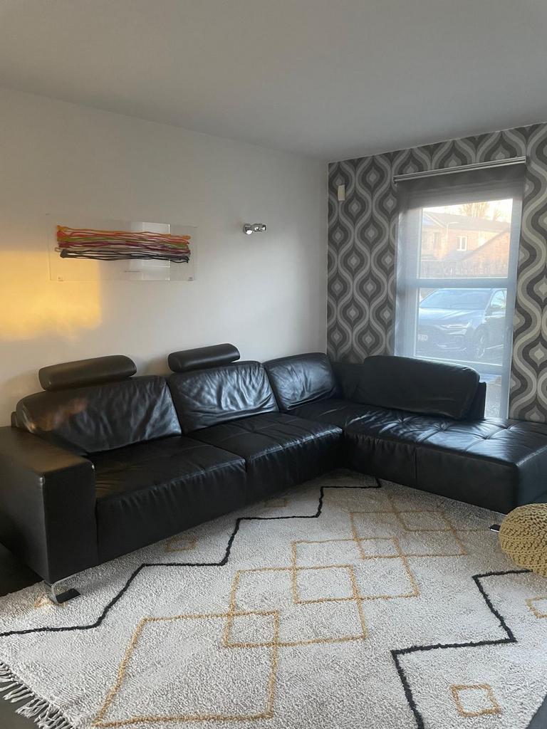 Salon d’angle 6p, Maison & Meubles, Canapés | Coins salons complets, Utilisé, Cuir, Enlèvement