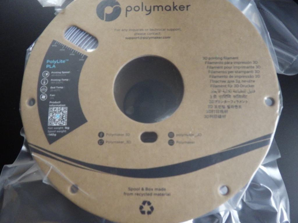 3 D printer filament polymaker Polylite PLA1,75 mm 1kg, Enlèvement, Neuf