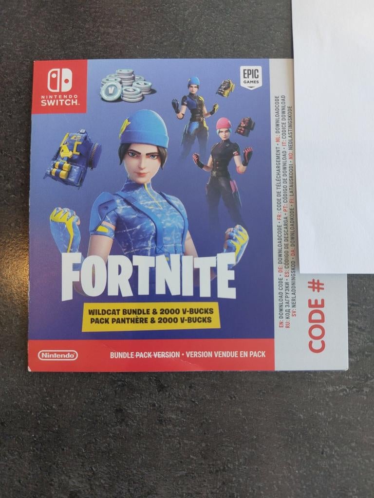 Fortnite wildcat bundle code (ongebruikt), Ophalen, Nieuw