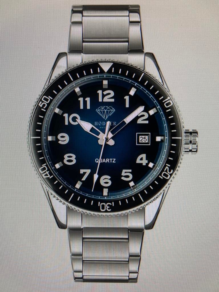 NEW HORLOGE HODLER BEX BLUE, Bijoux, Sacs & Beauté, Montres | Hommes, Autres marques, Enlèvement ou Envoi, Acier, Acier