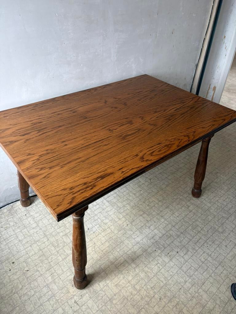 Uitschuifbare eettafel (133 —> 222 cm) – demonteerbaar, Ophalen, Gebruikt, 50 tot 75 cm, Klassiek