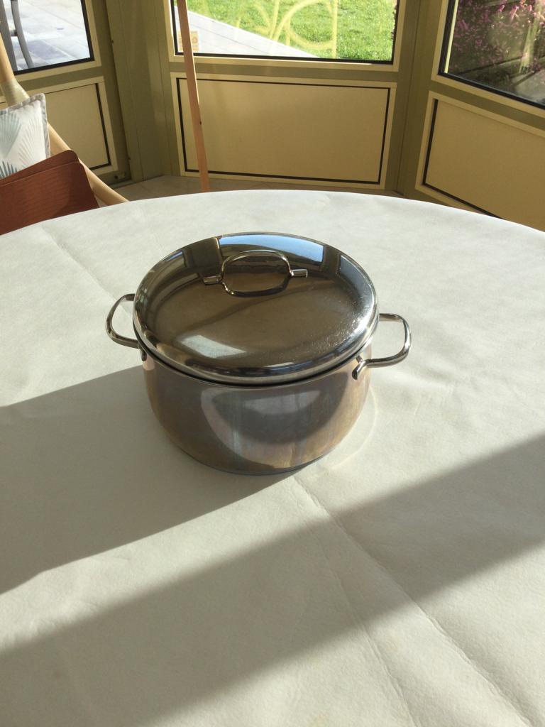 Casserole inox 18/10. 20 cm, Inox, Enlèvement ou Envoi, Casserole ou Cocotte-minute, Plaque céramique