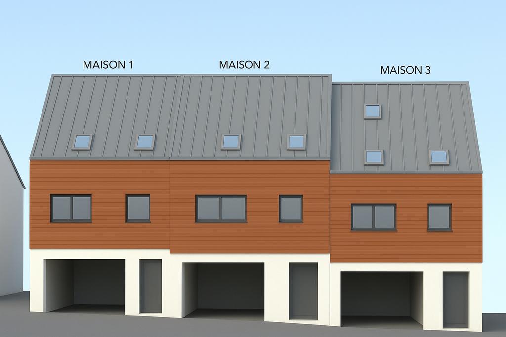 Terrain avec permis pour 3 maisons à Mont-sur-Marchienne —, Immo