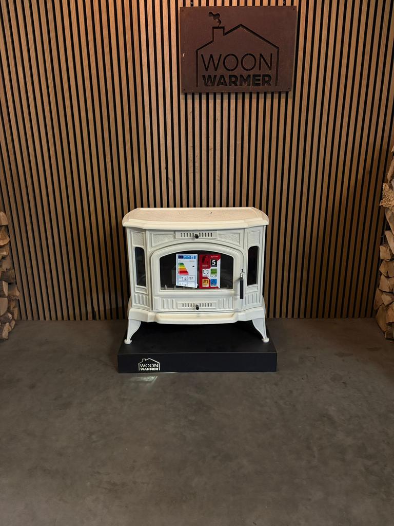 26051 Gietijzeren houtkachel Beige koza k9, Huis en Inrichting, Kachels, Nieuw, Vrijstaand, Houtkachel, Hout, Ophalen