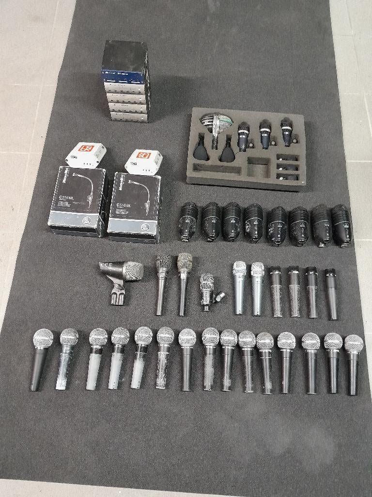 Diverse microfoons + DI's, Muziek en Instrumenten, Ophalen, Gebruikt, Instrumentmicrofoon