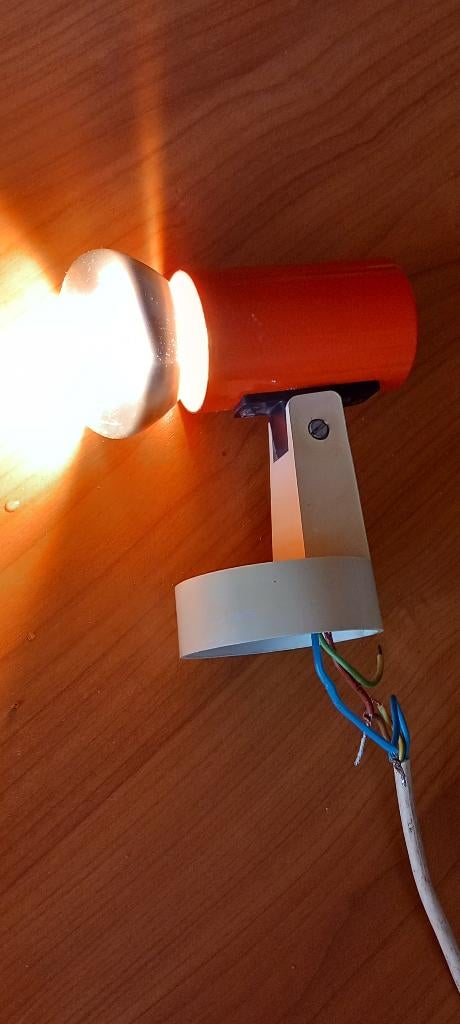 Wandspot jaren '70, Ophalen, Gebruikt, Metaal, Jaren '70