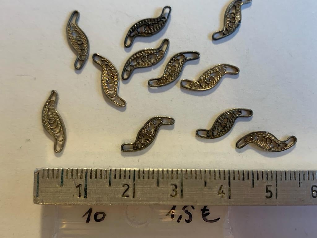 10 filigraan tussenstukjes, Enlèvement ou Envoi, Neuf, Entretoise ou Perle intermédiaire