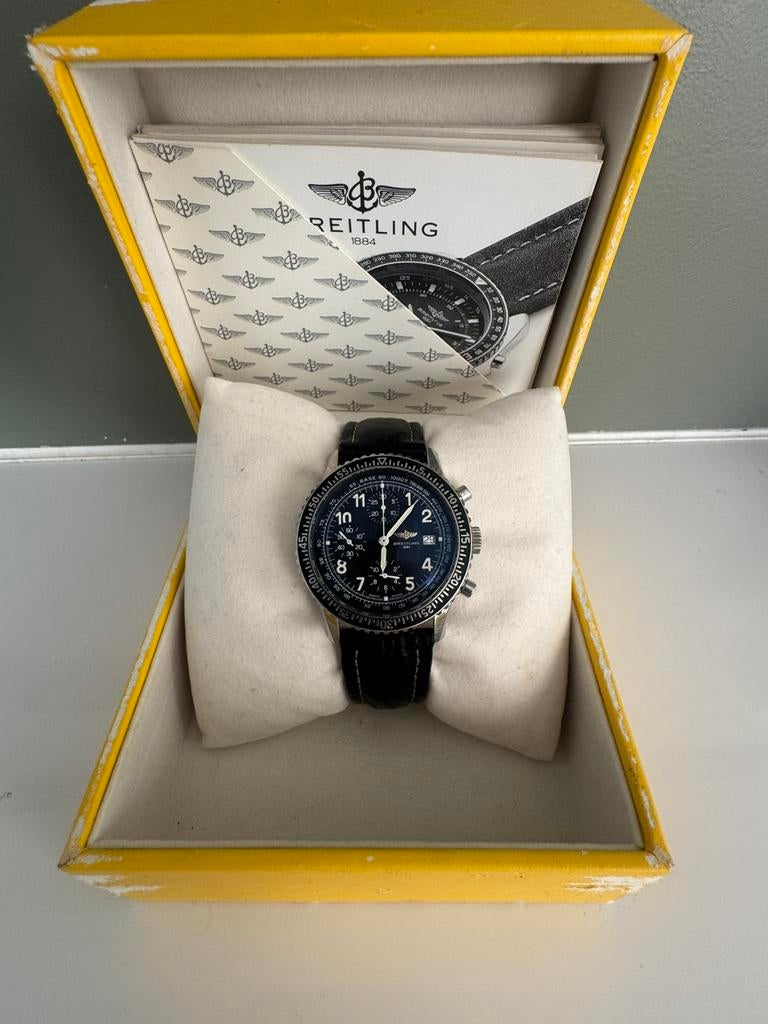 Breitling Navitimer Aviastar, Handtassen en Accessoires, Horloges | Heren, Ophalen, Breitling, Polshorloge, Zilver
