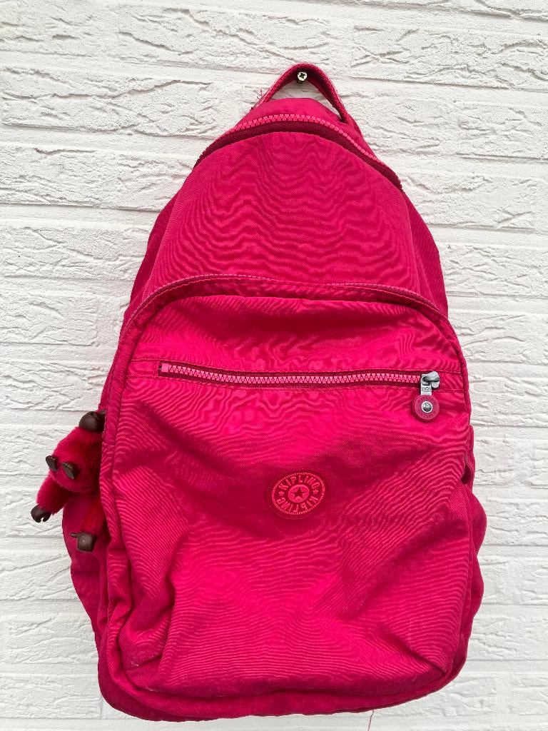 Kipling Seoul roze boekentas 27L 15 inch laptopvak, Ophalen of Verzenden, Gebruikt, Roze, Rugtas