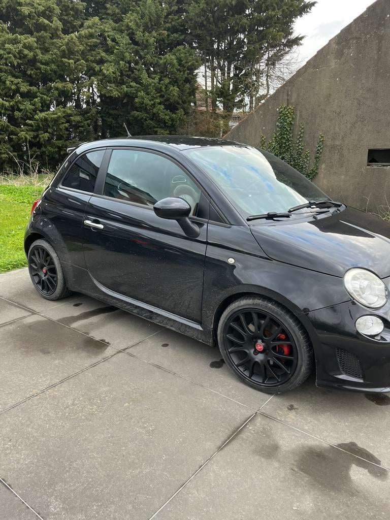 Fiat abarth 500 2012, Auto's, Fiat, Bruin, Leder, Particulier, Sportpakket