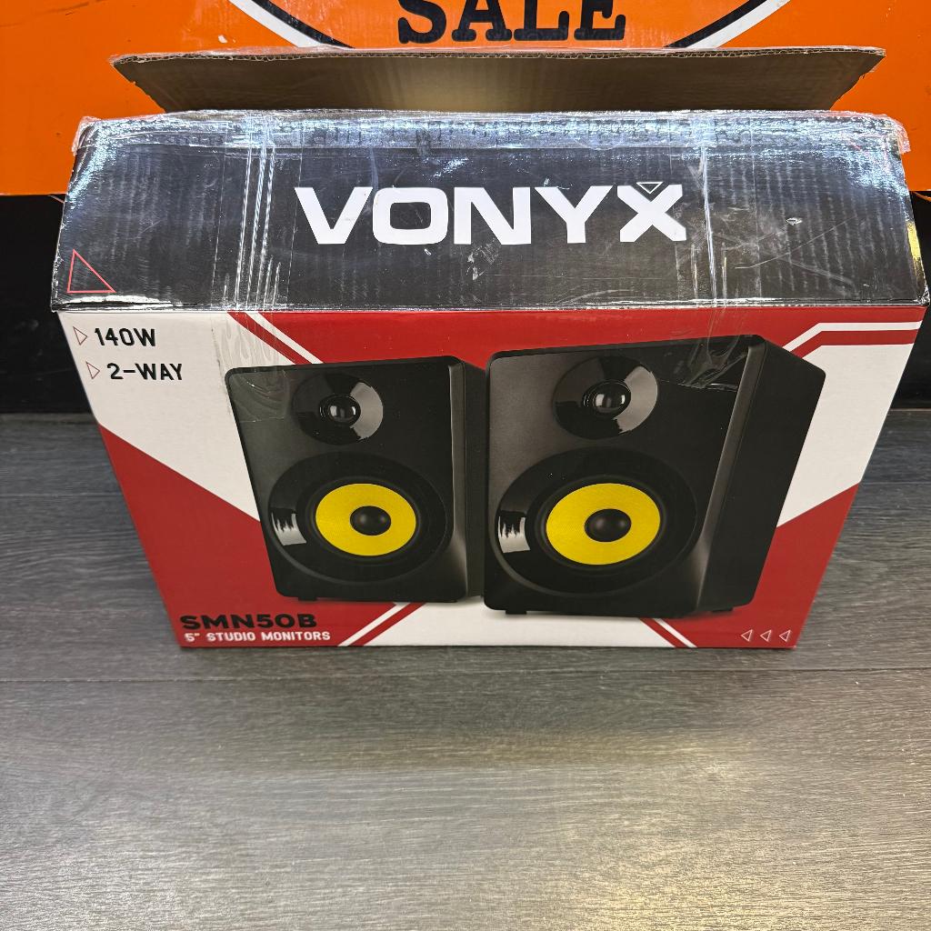 Vonyx Smn50b 5'' Studio monitor speakers - met doos, Audio, Tv en Foto, Luidsprekerboxen, Zo goed als nieuw, Center speaker, 120 watt of meer