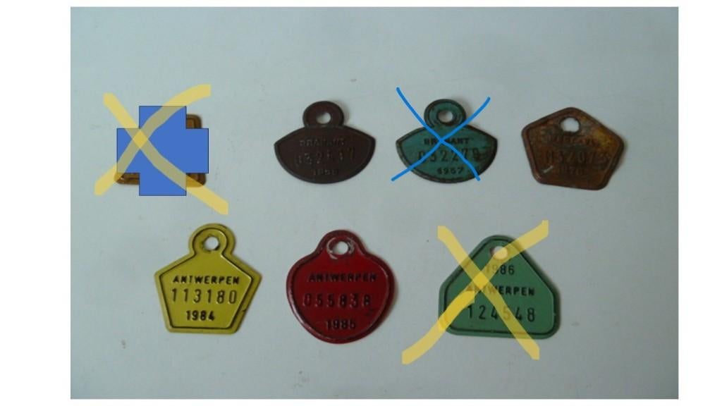 antieke fiets : fietsplaat taksplaat taxplaat oldtimer, Ophalen of Verzenden