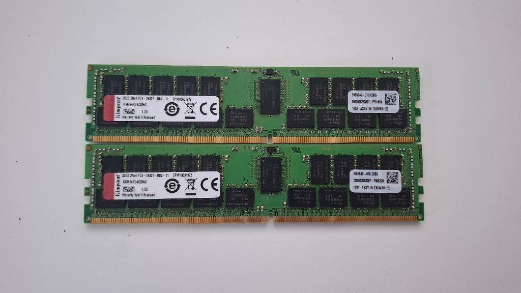 64GB (2x32GB) Kingston Server Ram DDR4-2400 RDIMM ECC, Enlèvement ou Envoi, DDR4, Serveur, Utilisé