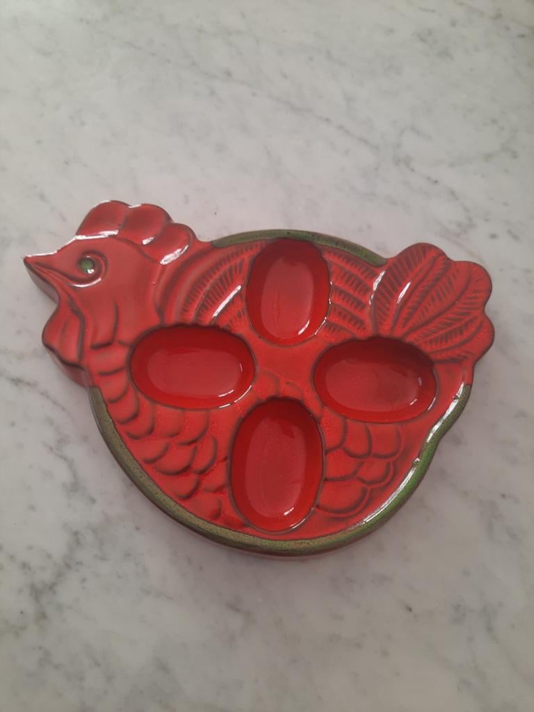 Schaal kip vintage keramiek, Ophalen of Verzenden