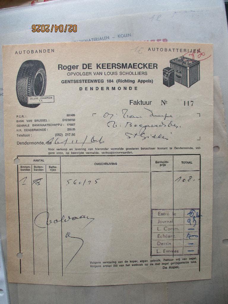 docu Roger De Keersmaecker Dendermonde 1966 auto, Verzenden, Gebruikt