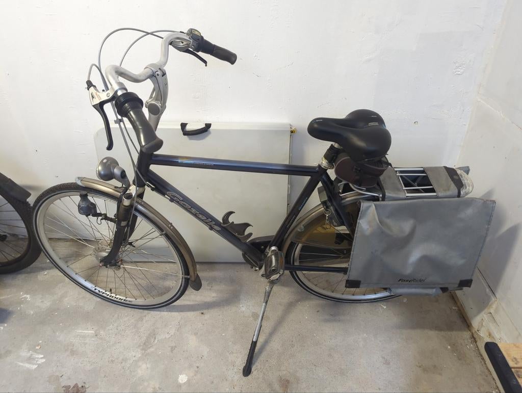 Gazelle heren fiets met fietstassen, Fietsen en Brommers, Ophalen, Gazelle