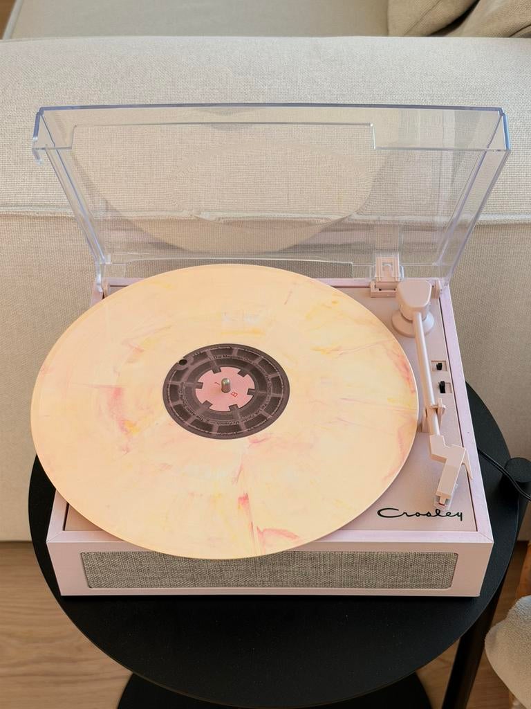 LIMITED EDITION Roze Crosley platenspeler + handleiding!, Audio, Tv en Foto, Platenspelers, Ophalen, Zo goed als nieuw, Platenspeler