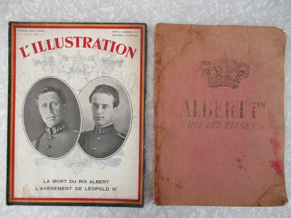 Roi ALBERT 1 : 2 livres des années 1930, Livres, Enlèvement ou Envoi