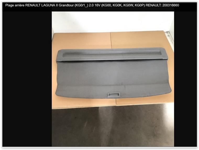 Plage arrière RENAULT LAGUNA II Grandtour, Enlèvement, Utilisé, Renault