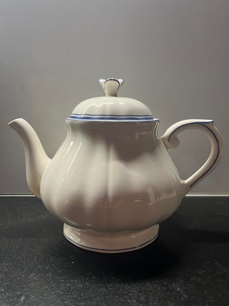 Théière Gien Fayencerie Fillets Blues 1,25 l, Envoi