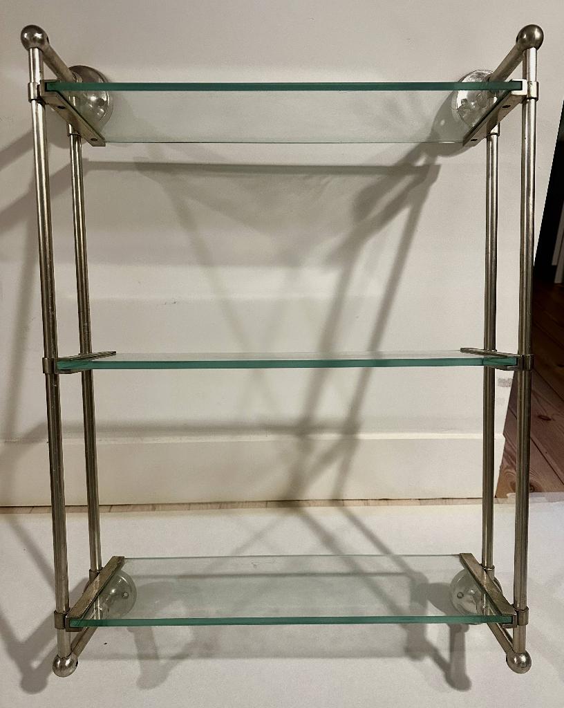Étagère murale – verre et métal chromé, Maison & Meubles, Accessoires pour la Maison | Étagères, Utilisé, Enlèvement