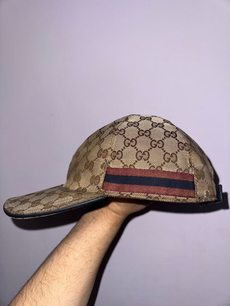 Casquette Gucci bande rare Barca ️, Enlèvement, Porté, 60 cm (XL, 7½ pouces) ou plus, Casquette