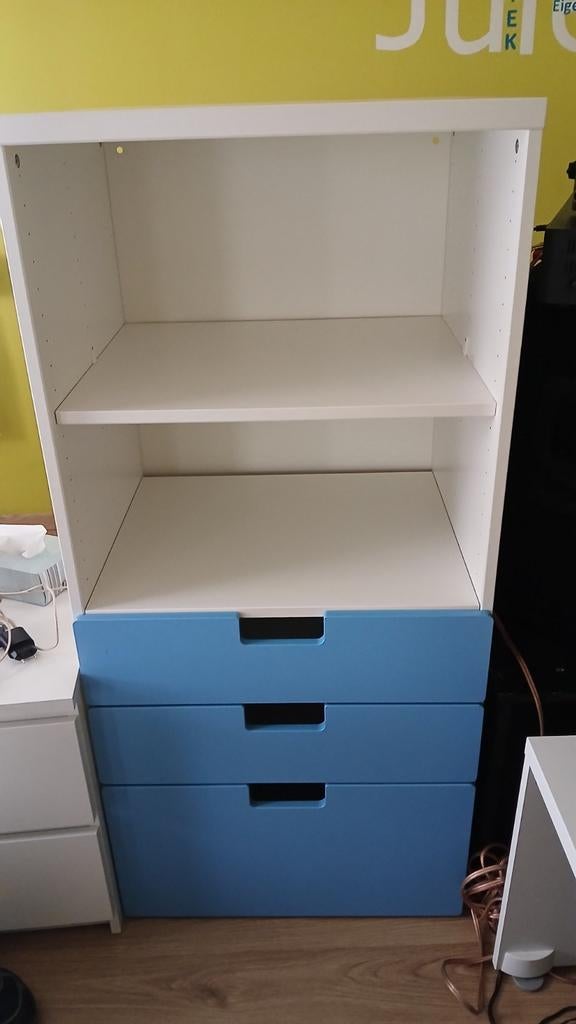 Kast ikea stuva blauw/wit, Maison & Meubles, Enlèvement, Comme neuf