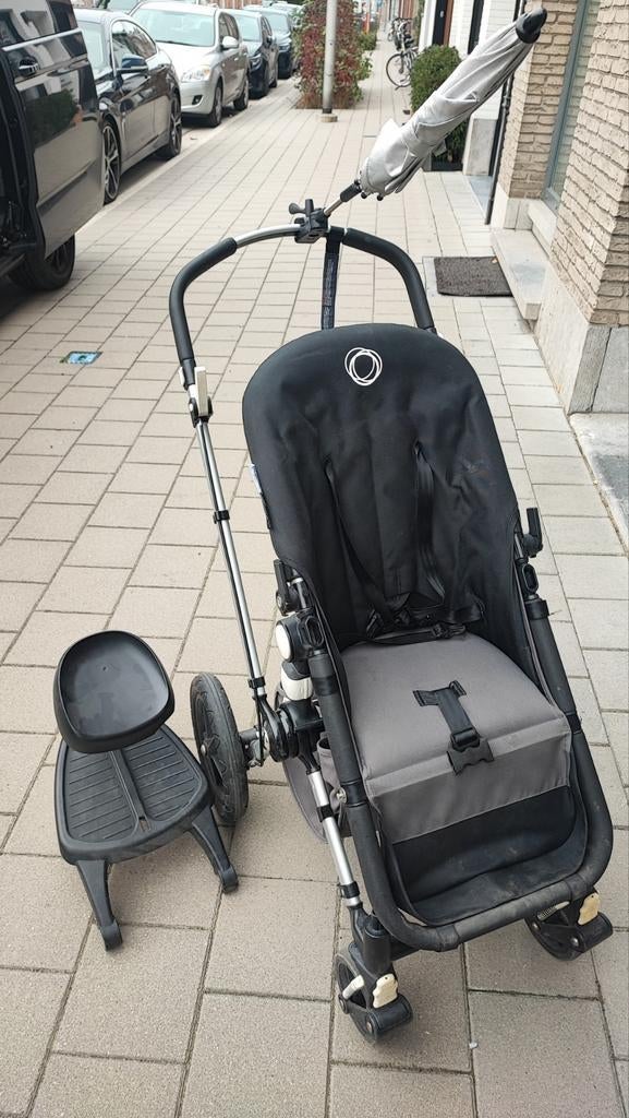 Bugaboo zwart combinatie koets kinderwagen buggy, Ophalen, Gebruikt, Bugaboo, Verstelbare duwstang