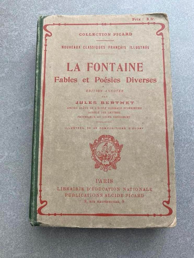 La fontaine fables et poeésies diverses par Jules Berthet, Antiquités & Art, Enlèvement ou Envoi